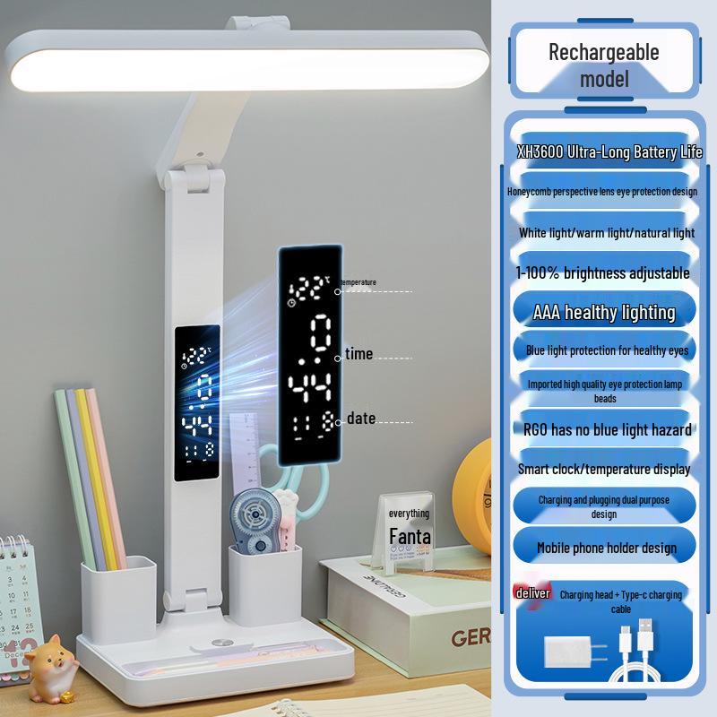 Rechargeable Dual-Use Eye-Protection Smart Desk Lamp for Students