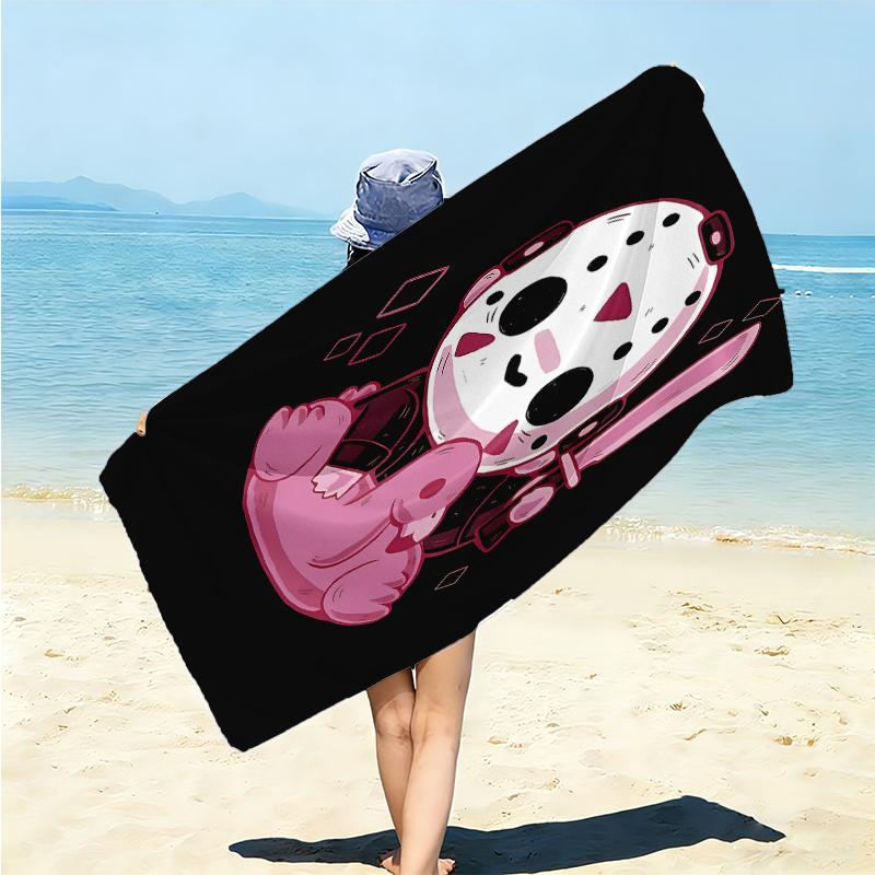 1Pc Friday 13Th Horror Beach Towel Microfiber Beach Towel Thin Absorbent For Beach Swimming Yoga Bath Sports 0917168
