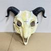 Goat Skeleton Mask for Women Man Carnivals, Halloween Party, Halloween Goat Cosplay Mask, Goat Head Skeleton Mask