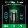 200W Mini Dual Ports USB Auto Ladegerät Leichter Schnelle Lade Auto Telefon Ladegerät Adapter für iPhone 13 12 Xiaomi Huawei Samsung
