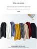 Men's White Round Neck Long Sleeve Knit Sweater for Spring, Autumn, and Winter