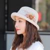 Rolled Brim Sunscreen Bucket Cap Korean Style Women Sun Cap Casual Flower Fisherman Hat  Daily