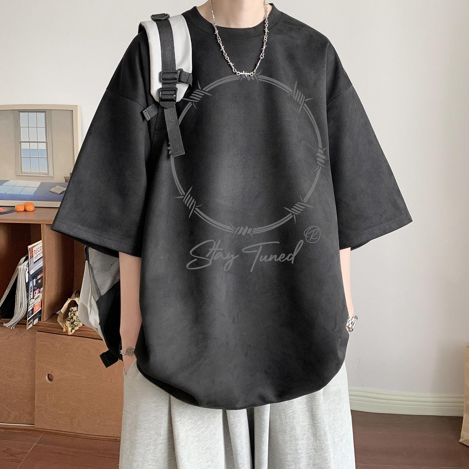 

Мужская футболка с коротким рукавом и цветочным принтом в стиле ретро: Свободный крой, американский стиль, коллекция 2024 г. XXL чёрный