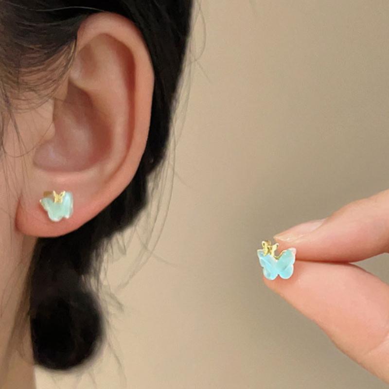 

Новый уникальный дизайн, роскошные женские серьги с розовым цирконом и бабочкой синий