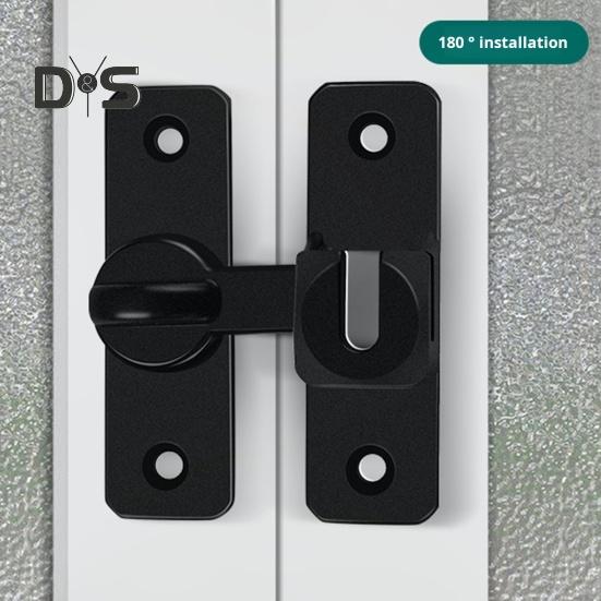 Barn Door Lock Simple Installation Anti-Theft Heavy Duty Bar Gate Latches Safety Slide Door Lock for Bathroom Garden
