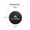 AGN4   2Pcs Car Emblem Cup Trough Mat Carbon Fiber Leather Cup Pad For Citroen C3 C5 AIRCROSS C5X C4 Cactus PICASSO e-C3 C1 C-Crosser