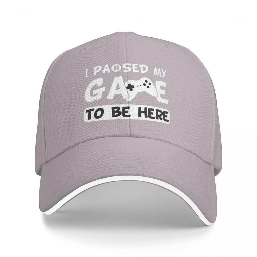 Ich habe mein Spiel pausiert, um hier zu sein Spielcontroller Baseballkappen Snapback Baseballmützen Atmungsaktiv Lässig Kappe Outdoor Unisex