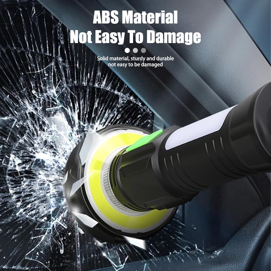 LED COB Powerful Flashlight USB Rechargeable Torch 11 Lighting Modes Lamp with Tail Magnet Outdoor Camping Emergency Lantern