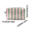 Waterproof PVC Striped Cosmetic Bag with Zipper for Travel