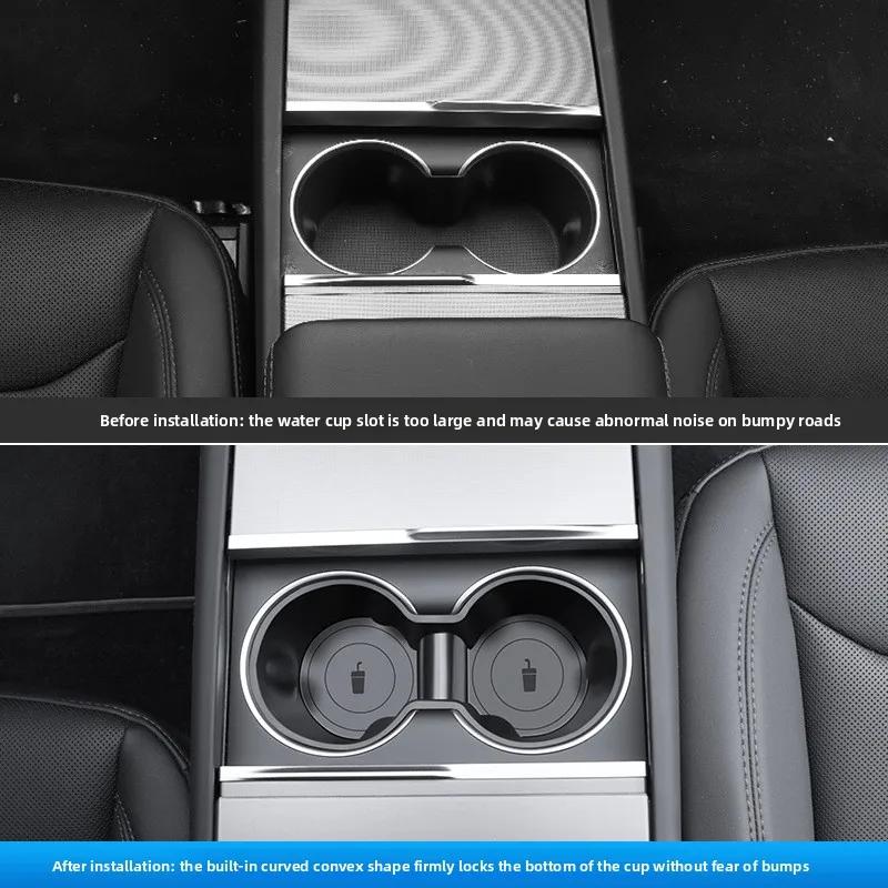Car Sticker Hot For Tesla Model 3 Y Juniper Highland Model YL 2025 Cup Holder 6-seater Central Cup Limiter Accessories Tools Car