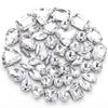 50 Perle di Cristallo a Griffa Singola da Cucire a Mano Trapanino Accessori Fai da Te per Abbigliamento Accessori Matrimonio Trapanino a Griffa da Cucire a Mano con Fori Perline Strass da Cucire
