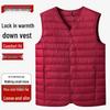 Men's Plus Size Loose Fit V-Neck Down Vest