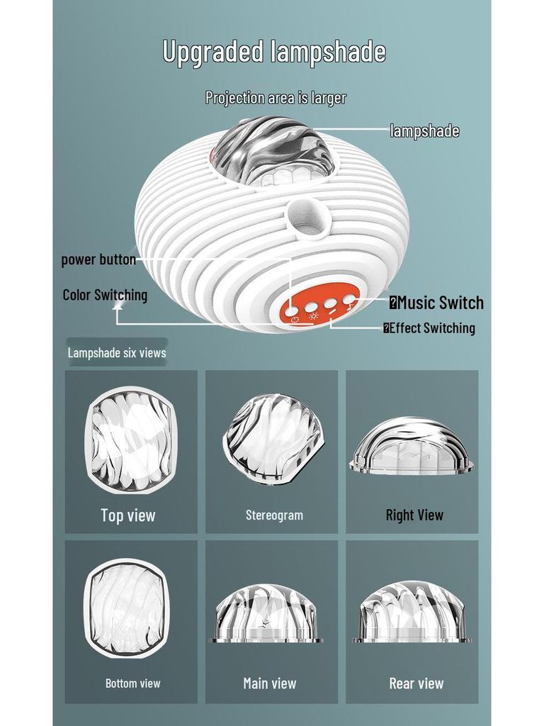 Aurora Borealis UFO Starry Sky Bluetooth Projector Night Light Gift