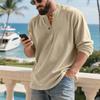 Cord Langarm Herren Freizeit T-Shirt Einfach Vintage Eng anliegend Herren Oberteil