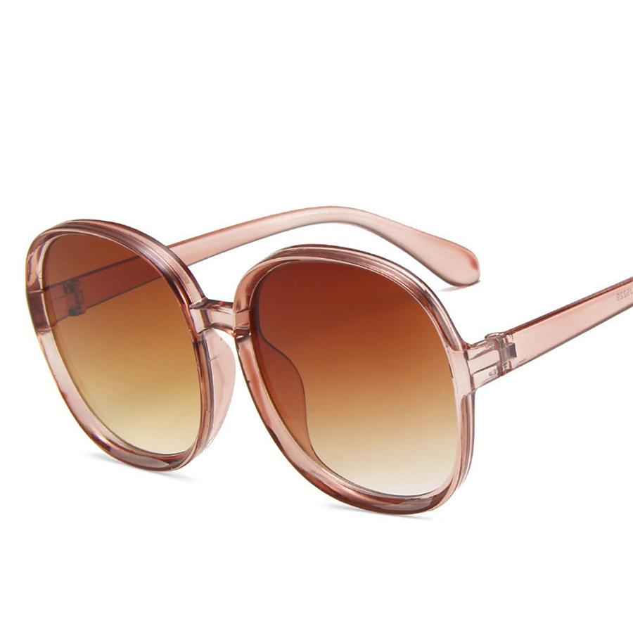 Classic Big Frame Luxury Women Sunglasses Brand Designer Fashion Plastic Vintage Round Gradient Sun Glasses Uv400 Eyewear