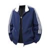 Cross2026 Men's Autumn Sport Casual Jacket: Three Stripes, Stand Collar, Thin, Loose Fit.