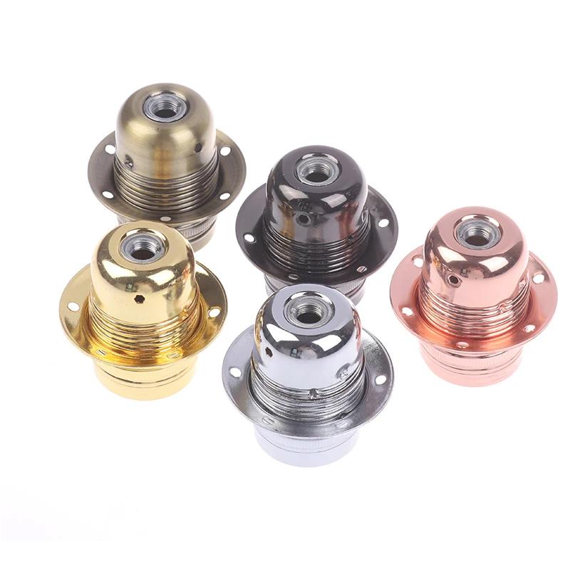 E27 Metal Vintage Lamp Holder DIY Industrial Pendant Light Bulb Base With Ring Retro Screw Socket Fitting Adapter Lamp Socket