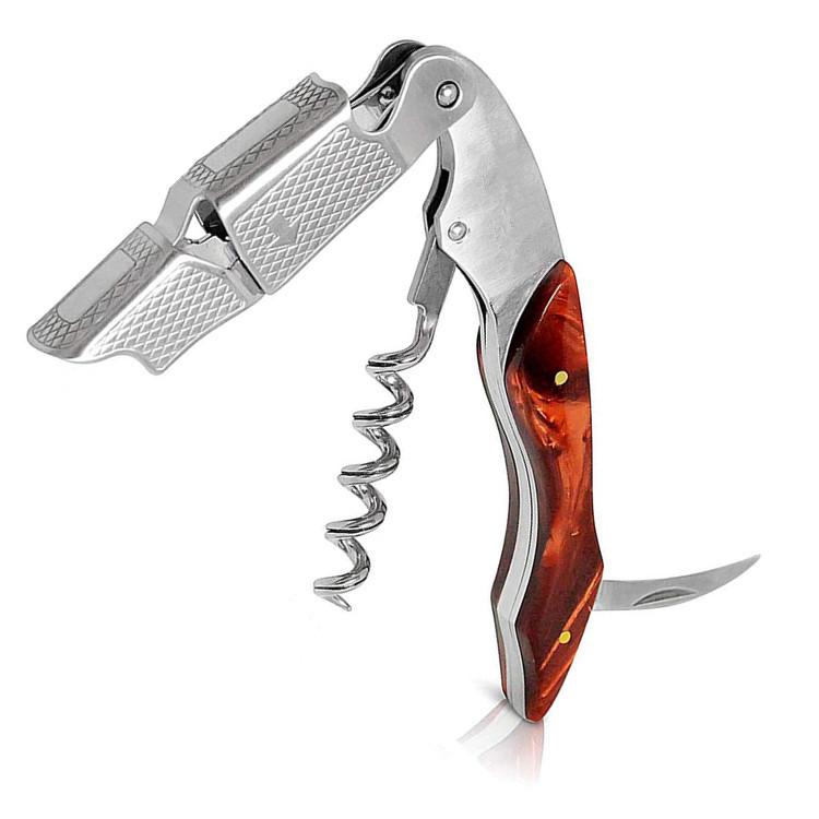 Factory Price Steel Resin Handle Bottle Opener Corkscrew With Custom Logo