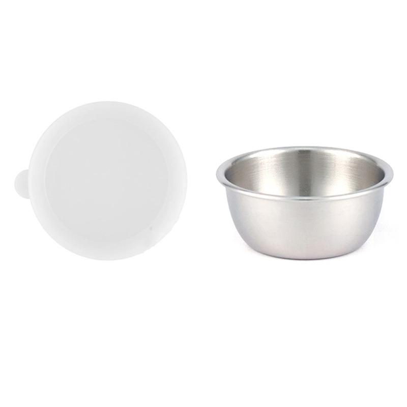 Stainless Steel Sauce Containers With Silicone Lids Reusable Leak-proof Condiment Cup Salad Dressing