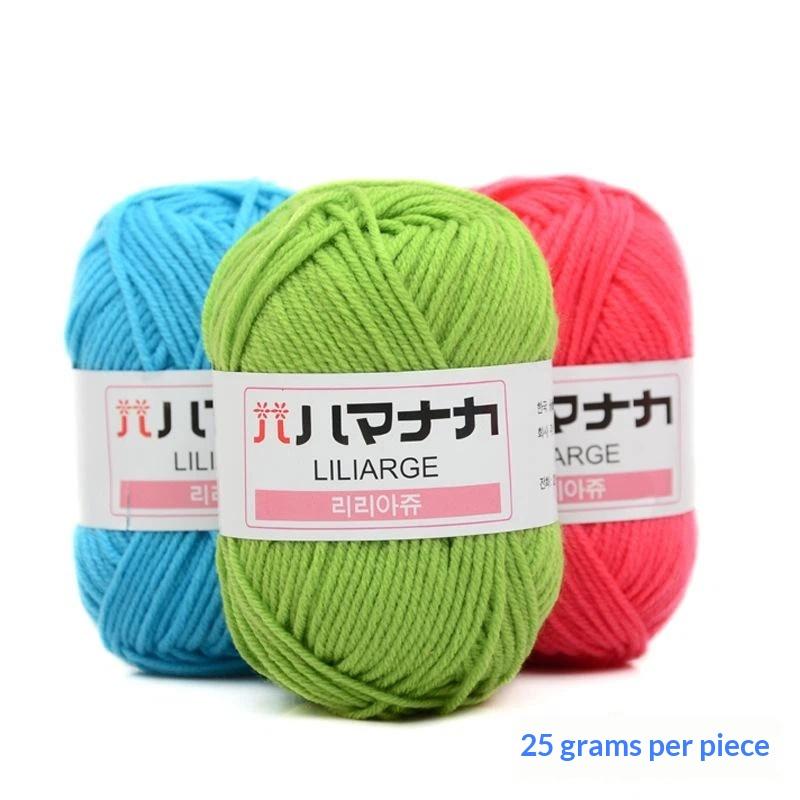 4Pcs Diy Baby Milk Sweet Soft Cotton Knitting Wool Yarn Thick Fiber Velvet Yarn Hand Knitting Wool Crochet Yarn For Diy Sweater