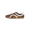 Damen Retro Leopard Print Sneaker - Herbst/Winter 2025 Schnürschuh Quadratische Zehenpartie Lässige Ballerinas in Braun