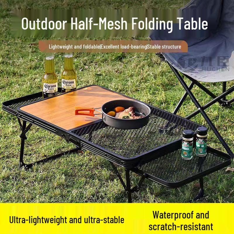 Tragbarer Faltbarer Netz-Campingtisch für Outdoor-Picknick oder BBQ