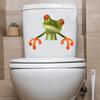 Frog Bathroom Toilet Sticker Waterproof Frosted PVC Material Frog Long-lasting Toilet Decorations Decals