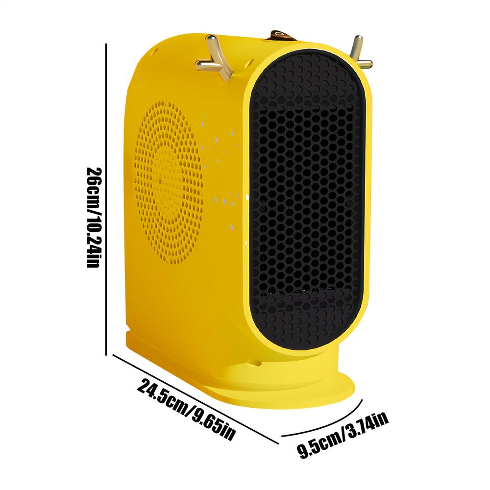 Small Electric Heater With Overheat Tip-Over Protection Small Space Heater For Office Heating For Indoor Table Shelf Office