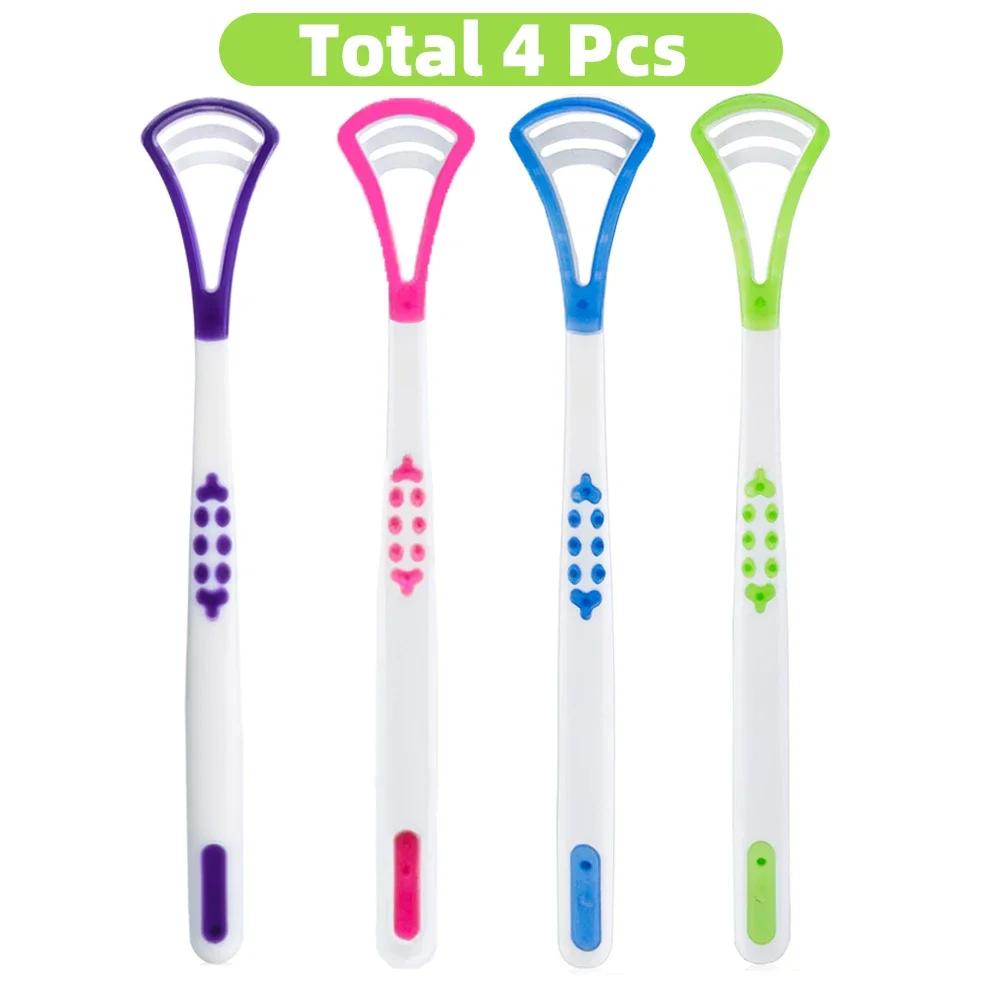 Tongue Brush Plastic Tongue Scraper For Adults Tongue Cleaner Bad Breath Remove Keep Fresh Breath