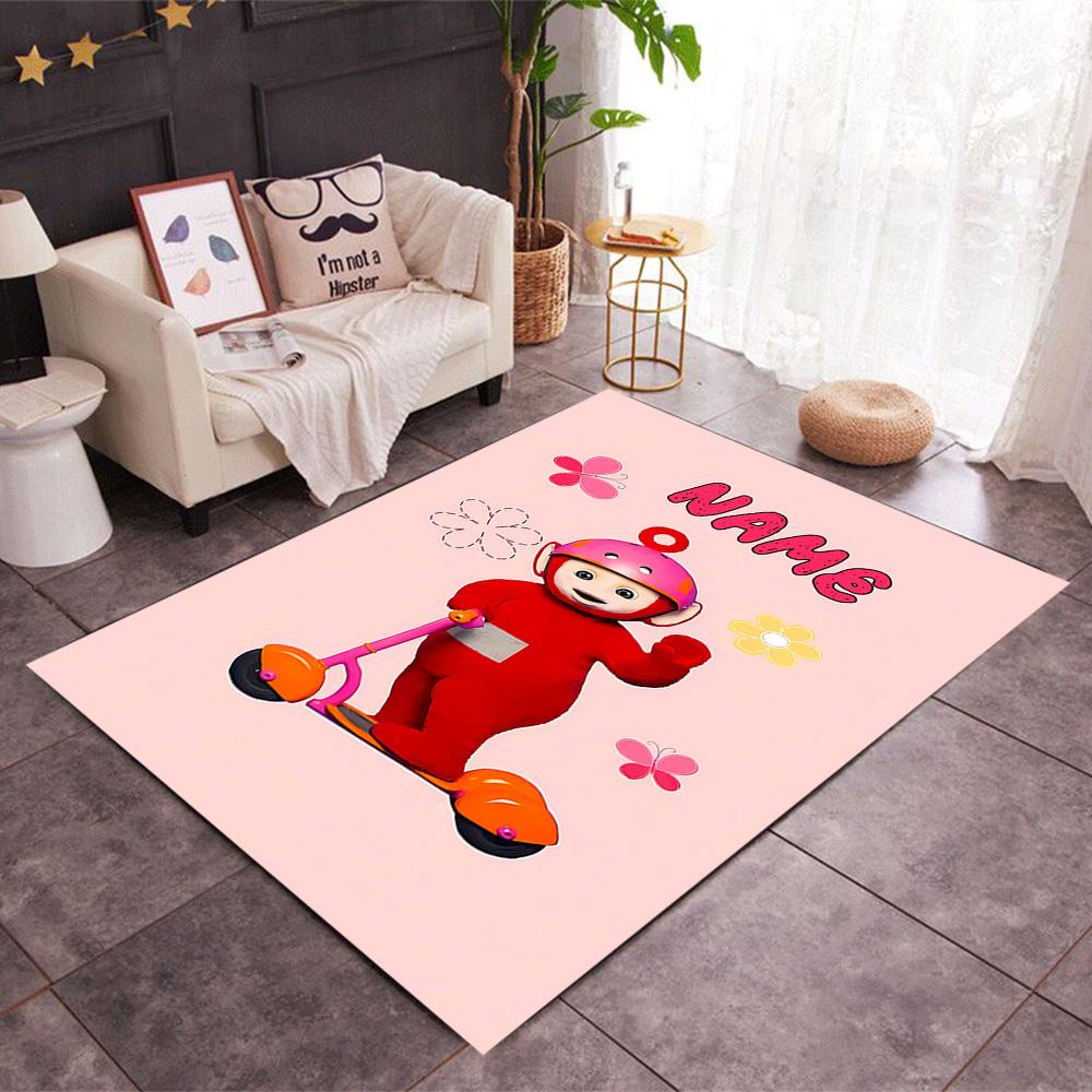 Purple Teletubby Space Customize Your Name Floor Rug Office Rug Design for Decorate room Dormitory Balcony Outdoor Anti-slip Rug Office home decor