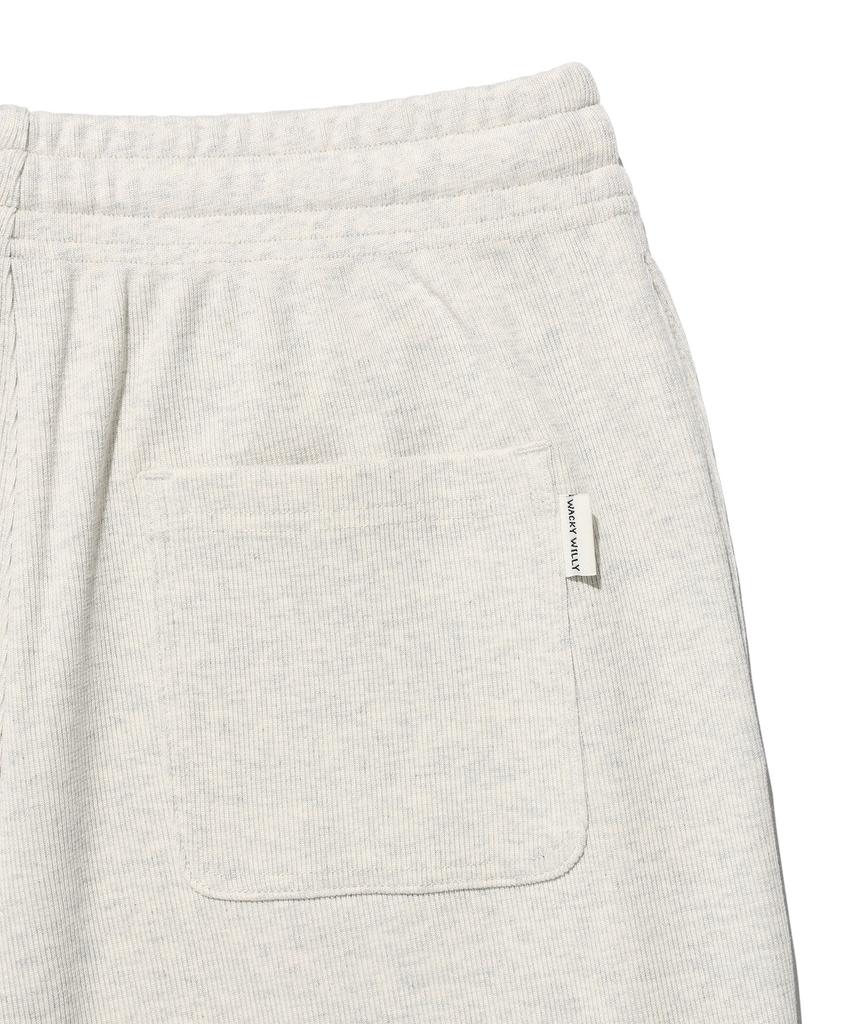 WACKY WILLY Women'S Wide Fit Cargo Knit-Like Pants Oatmeal