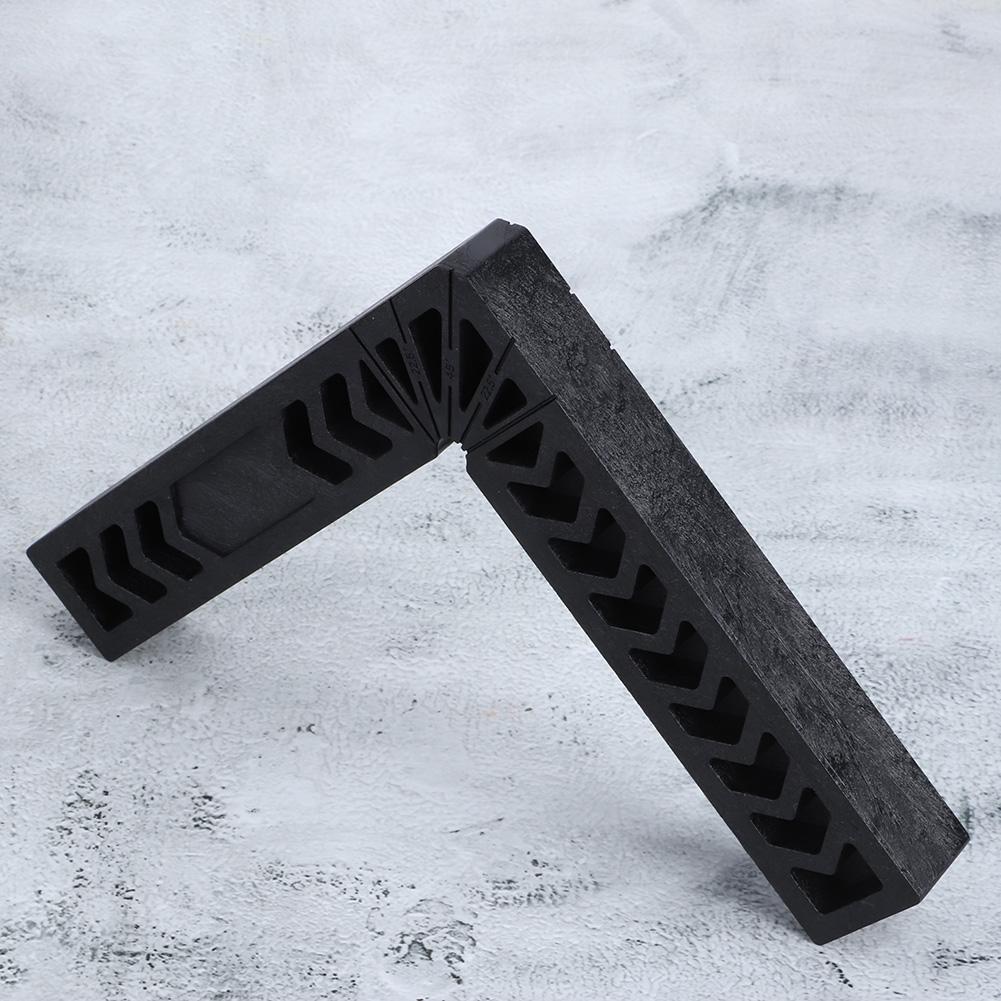 Limitator Negru Unghi Drept L Limitator în Formă de L Plastic de Înaltă Duritate Riglă pentru Prelucrarea Lemnului