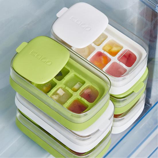 Mini Press-Release Ice Cube Tray with Soft Bottom BPA-Free Plastic Mold for Freezer Easy-Release Leak-Proof Space-Saving Ice Maker for Home Party