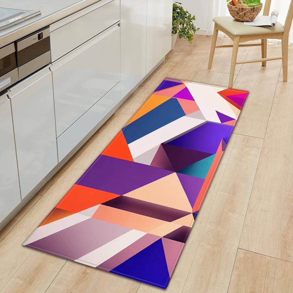 Creative Colorful Geometric Pattern Home Kitchen Floor Mat Door Front Decoration Floor Mat