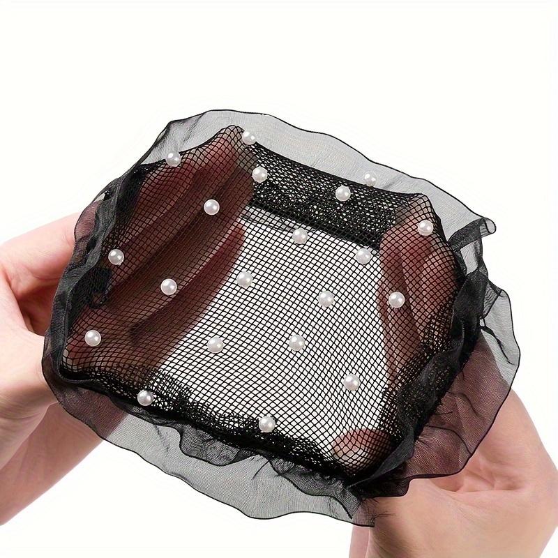 1PC Invisible Bun, Elastic Nylon, Pearl Hairnet, Reusable, Disc Hair