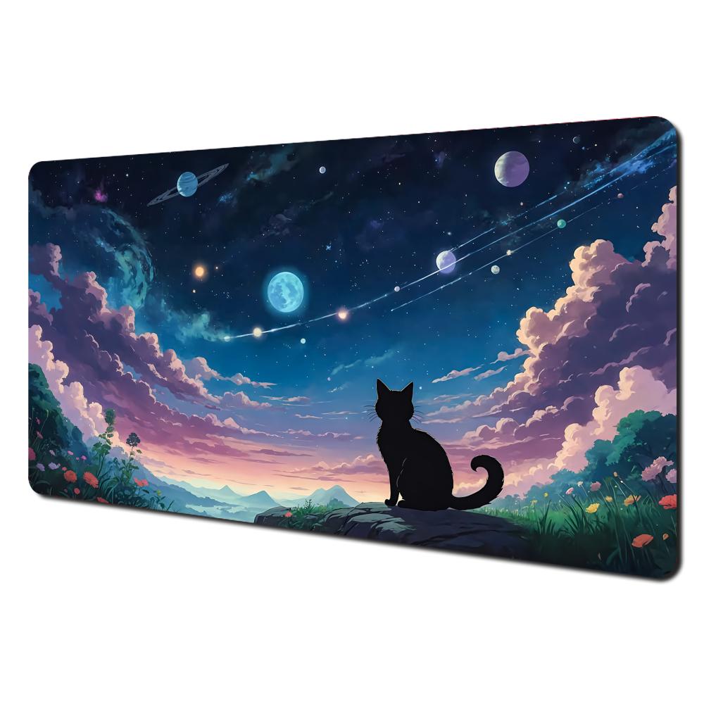 Healing AnimeStyle Cat Illustration Design Mouse Pad Desk Mat Gaming mats desk accessories Computer mouse pads Mouse carpet
