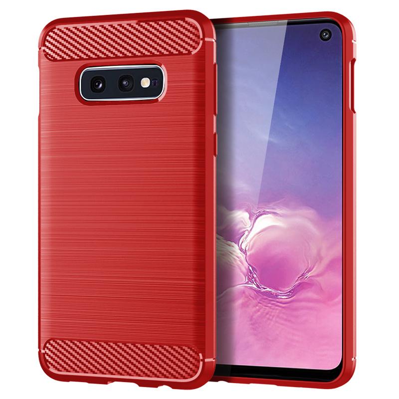 For Case Samsung Galaxy S10E Cover For Samsung S10E Coque Carbon Fibre Shockproof Bumper Soft TPU Case For Samsung S10E Fundas