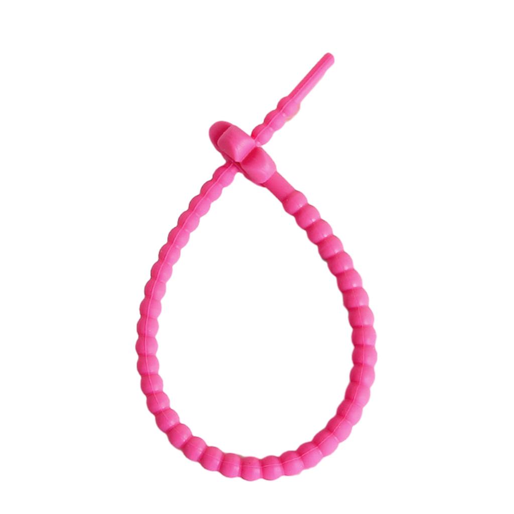 DIY Jewelry Key Chain Self-Locking Lanyard Strap Candy-Colored Little Flower Silicone Rope 25cm Dress Tags Rope