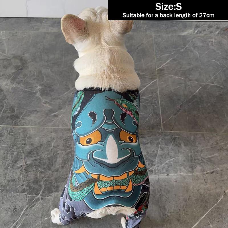 

Универсальная футболка-жилет для собак и кошек на четыре сезона, тонкая, легкая, дышащая, с татуировками, забавная, крутая, облегающая S