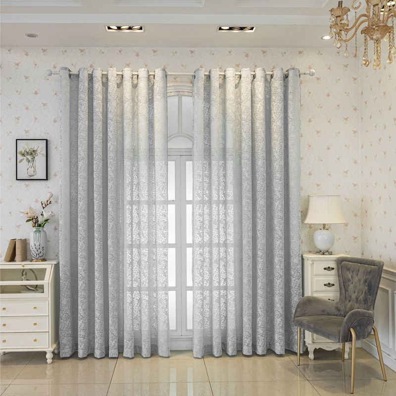 Modern Simple Blackout Gray Window Screen Living Room Bedroom Blackout Thermal Insulation Screen Curtain