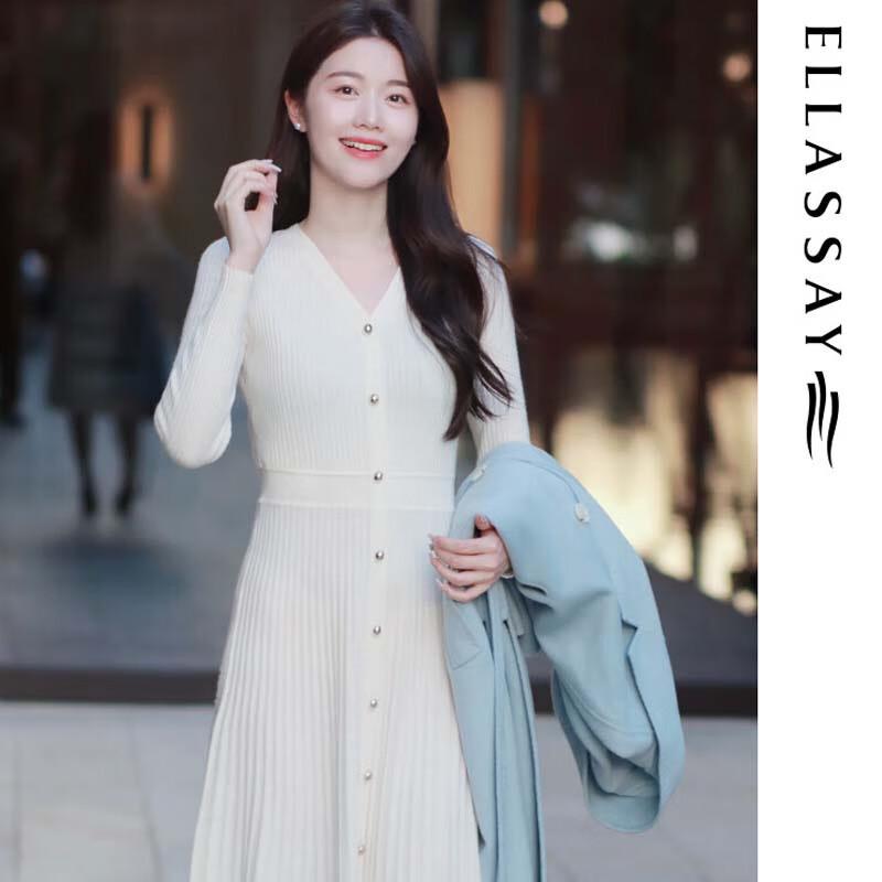 ELLASSAY Women's V-Neck Knit Dress