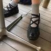 Sheepskin version~ retro leather platform ballet girl bow muffin Mary Jane single shoes small leather shoes