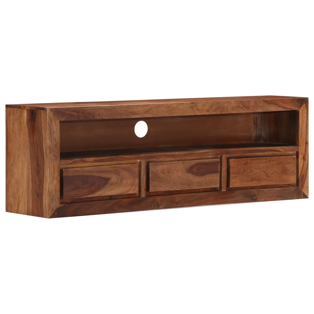 TV Stand 120 X 30 X 40 Cm Solid Acacia Wood