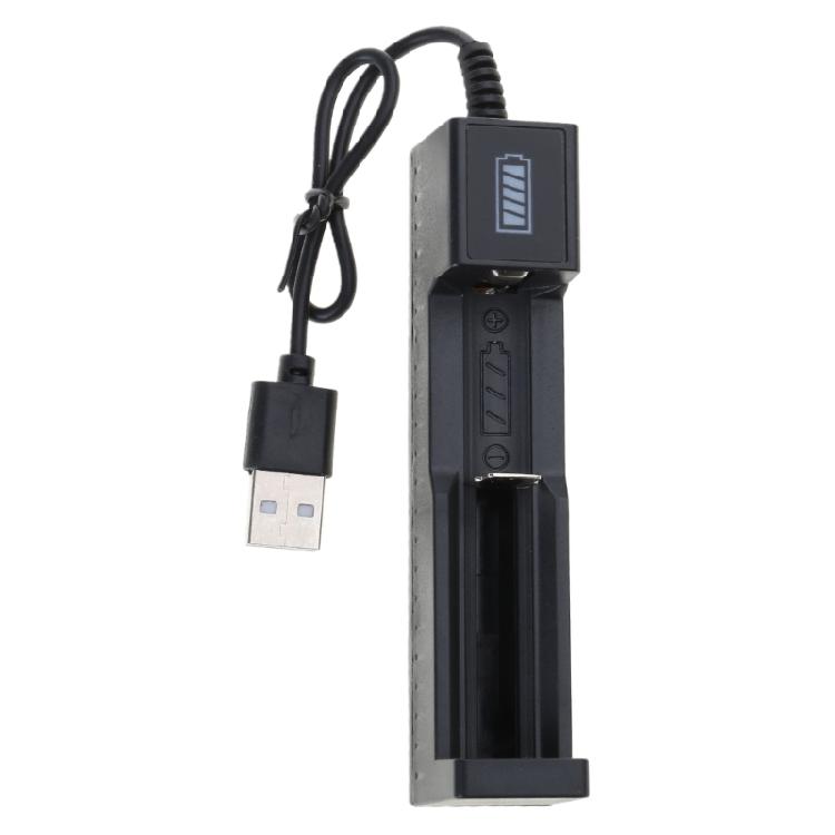 

USB 3.7V 18650 16340 14500 Li-ion Аккумуляторное зарядное устройство 1-слотное Интеллектуальная независимая зарядка с индикатором 1