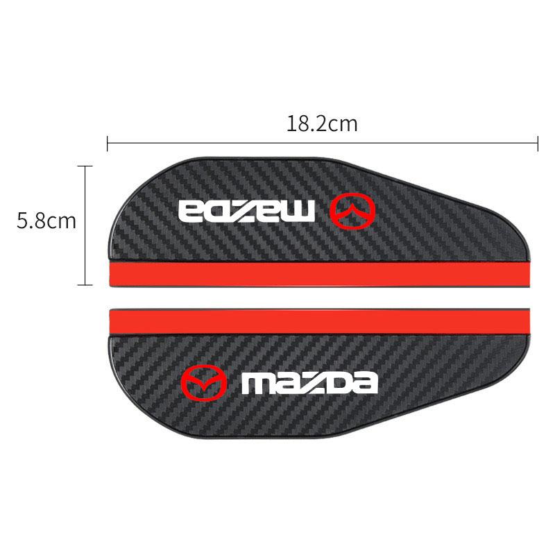 2Pcs Car Rearview Mirror Rain Eyebrow Visor Carbon Fiber Side for Mazda 3 5 6 CX5 CX9 CX7 CX4 CX3 CX30 MX5 MX3 Auto Accessories BW2