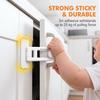 KOHVAN 4 Pack Child Safety Locks for Cabinets - Baby Proofing Latches No Drilling Adhesive White - Window Toilet Fridge Drawer Locks for Toddlers