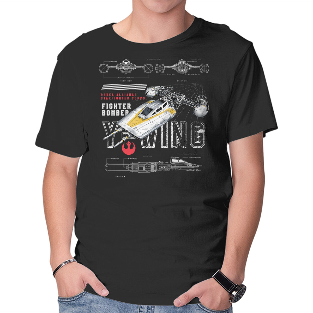 Unisex Crew Neck T-Shirt Fighter Bomber Graphic Short Sleeve Casual Tee XS