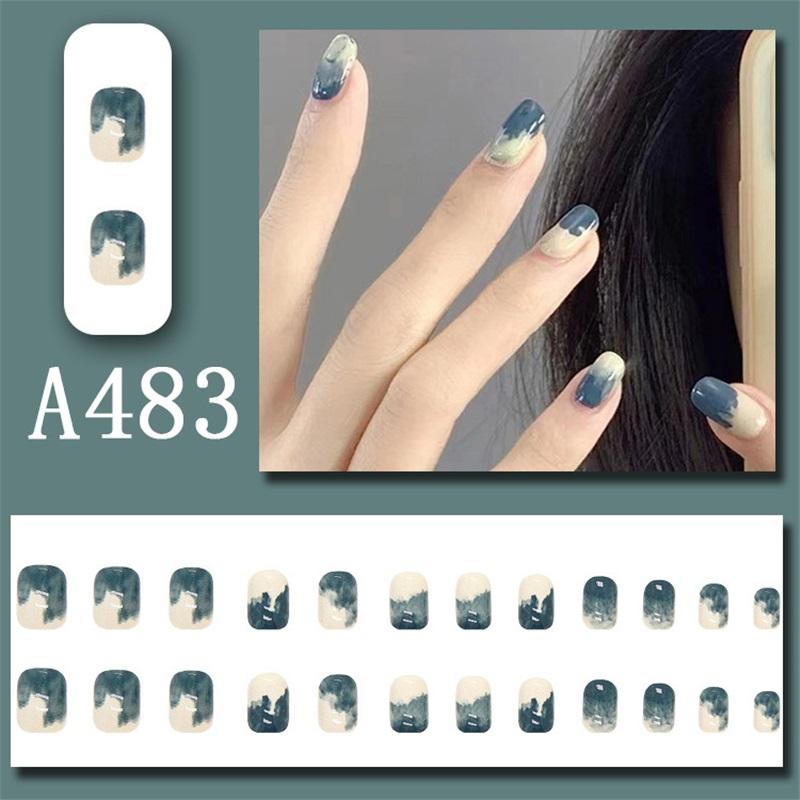 Manicure Sheet, Fake Nails, Finished Product, Simple Lemon Ice Style Manicure, Hair Change, Wearing Nails