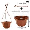 Plastic Hanging Planter Flower Plant Chain Basket Planter Holder Succulent Plant Flower Pots Flowers Container Home Garden Decor