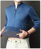 Men's Zipper Half-High Collar Knit Sweater - Mid & Young Adult Pullover Warm Base Layer
